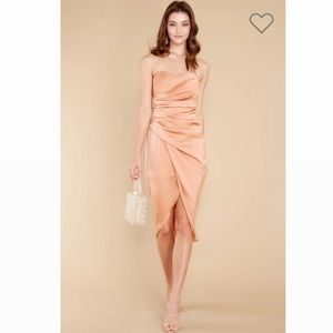 📣 Moving Sale! NEW DO+BE Strapless Ruched Midi Dress Medium